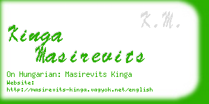 kinga masirevits business card